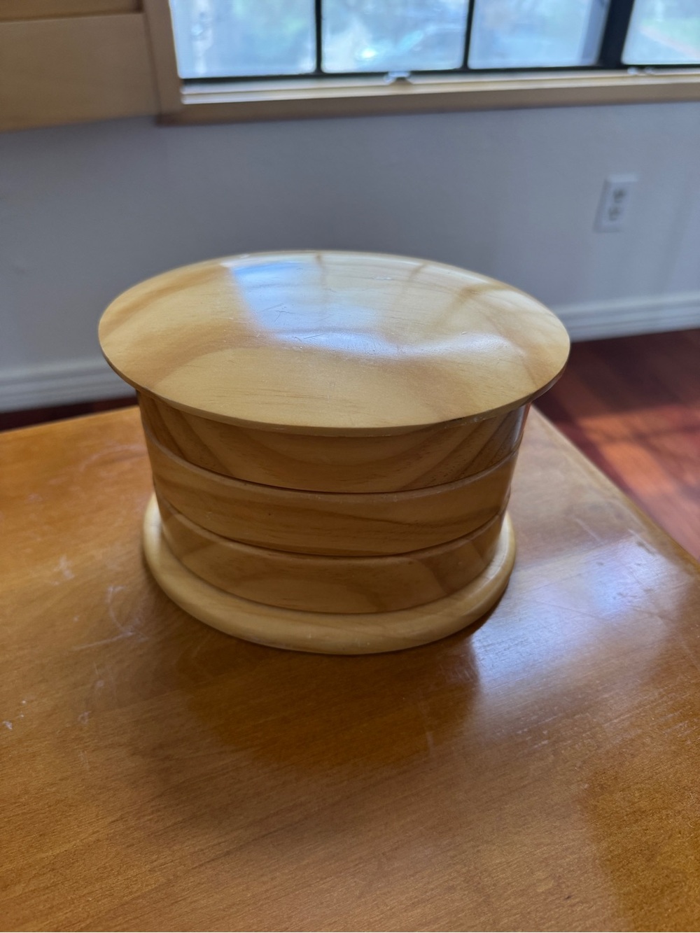 Vintage Stacked Wood Jewelry Organizer - Natural Light Wood - Picture 4 of 5